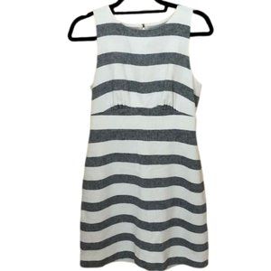 J. Crew Factory Navy and White Dress